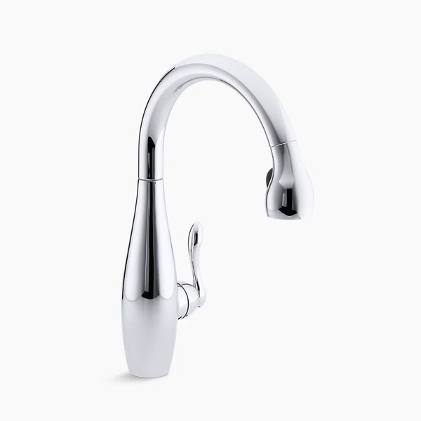 Kohler K-692-CP Clairette Pull Down 9-1/2" Spout and Right Hand Lever Handle - Polished Chrome