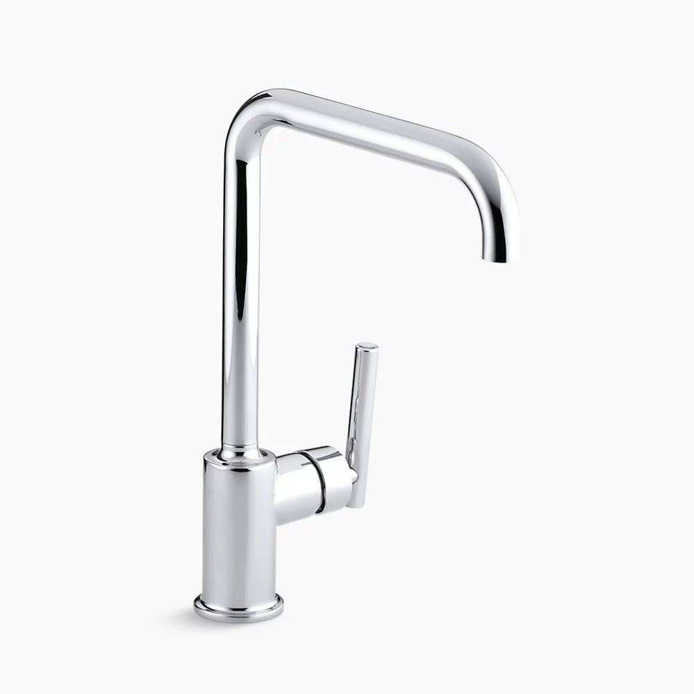 Kohler Purist® Single-hole kitchen sink faucet with 8" spout K-7507-CP