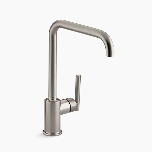 Kohler K-7507-VS Purist Single Hole Kitchen Sink Faucet with 8" Spout - Vibrant Stainless