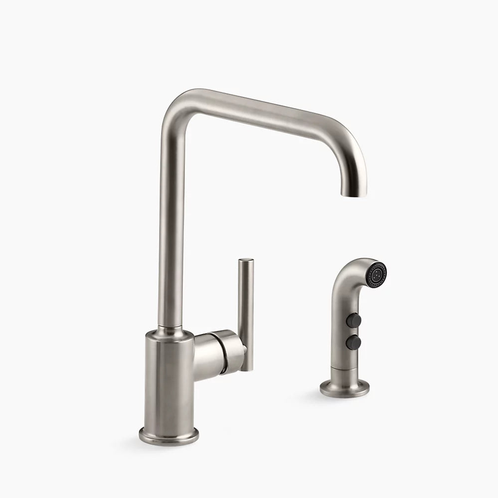 Kohler K-7508-VS Purist Two Hole Kitchen Sink Faucet with 8