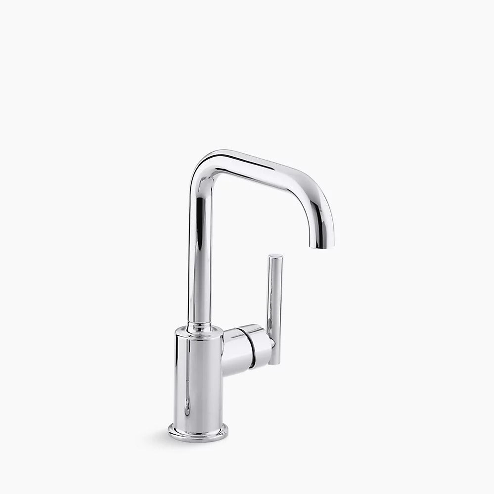 Kohler Purist® Single-hole kitchen sink faucet with 6" spoutK-7509-CP