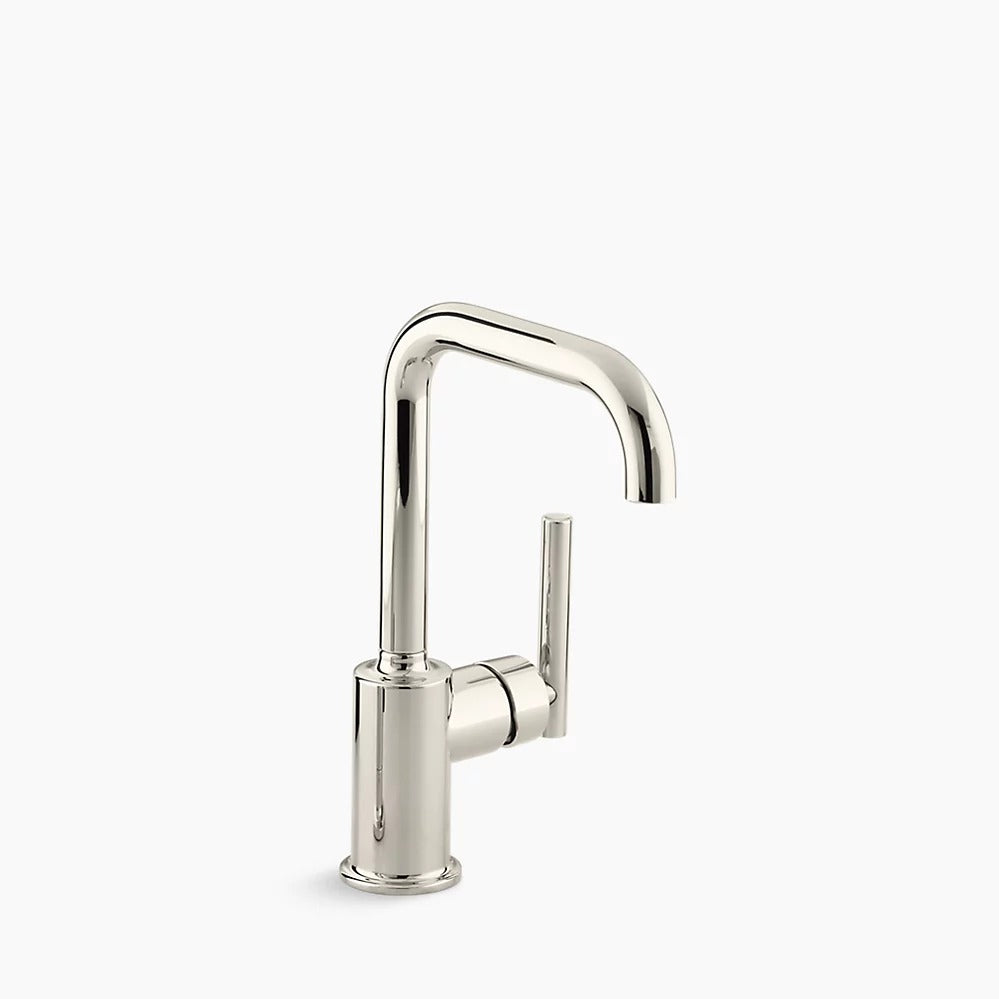 Kohler K-7509-SN Purist Single Hole Kitchen Sink Faucet with 6" Spout - Vibrant Polished Nickel