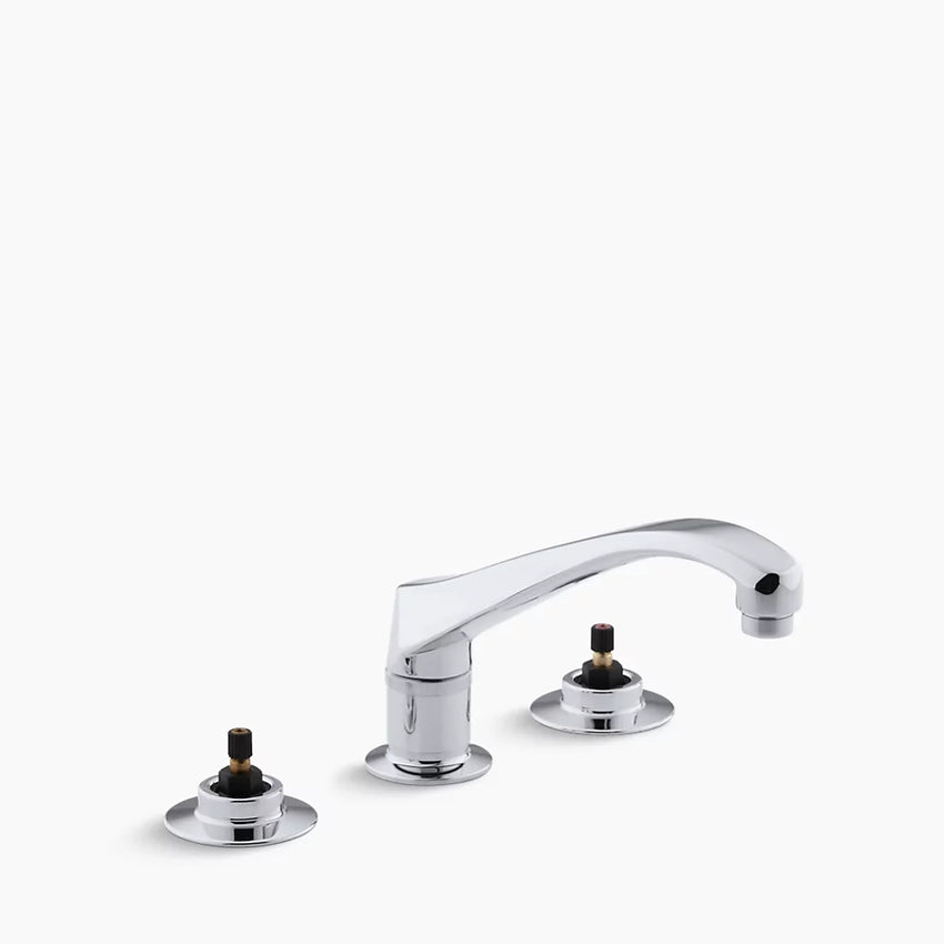 Kohler Triton® Three-hole widespread kitchen sink faucet with 8-18 spout, requires handles K-7761-K-CP