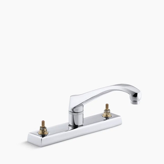 Kohler Triton® Three-hole kitchen sink faucet with 8-1/8" spout, requires handles. K-7825-K-CP