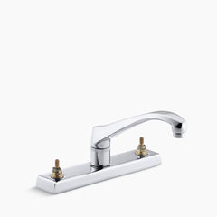 Kohler Revival® Two-hole centerset bar sink faucet with scroll lever handles K-16112-4-CP