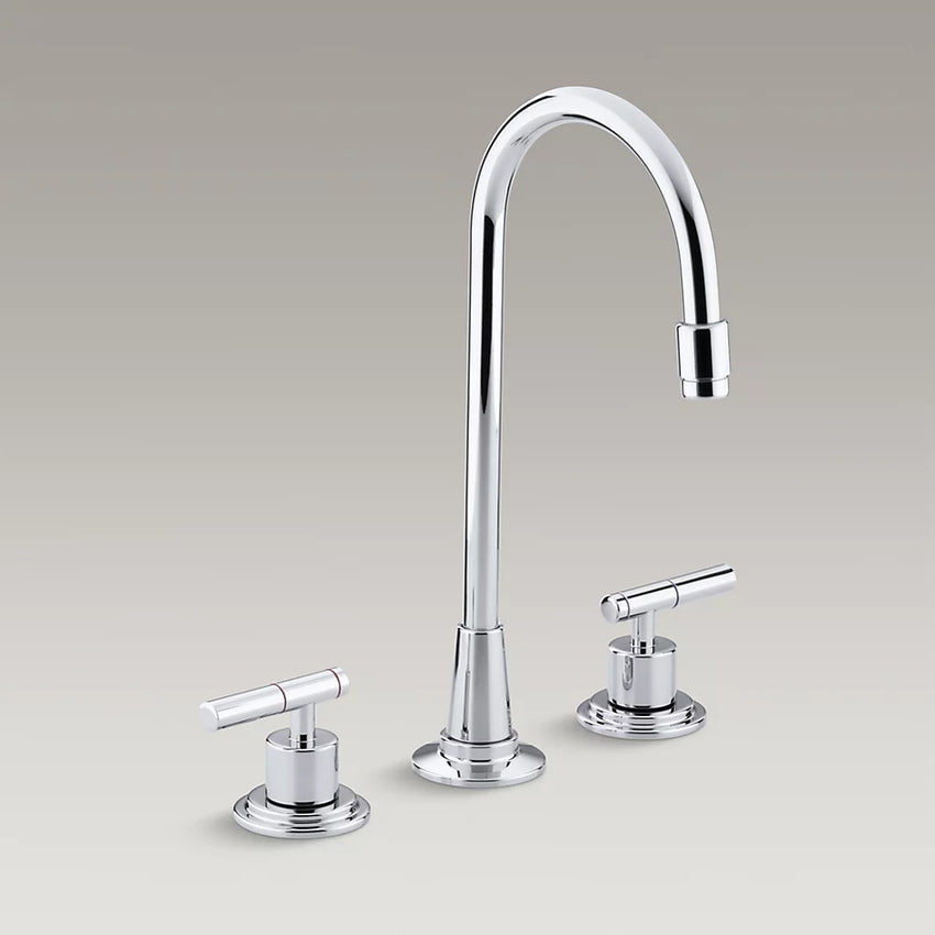 Kohler Taboret® Three-hole bar sink faucet, requires handles K-8207-K-CP