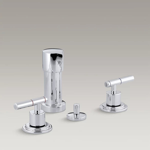 Kohler Taboret® Vertical spray bidet faucet with lever handles K-8247-4-CP