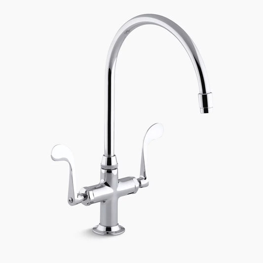 Kohler Essex® Single-hole kitchen sink faucet with 9" gooseneck spout K-8762-CP