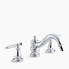 Kohler Antique bath faucet trim for deck-mount high-flow valve with lever handles, valve not included  K-T125-4