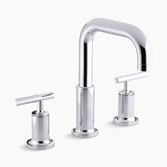 Kohler  Purist® deck-mount bath faucet trim for high-flow valve with lever handles, valve not included K-T14428-4