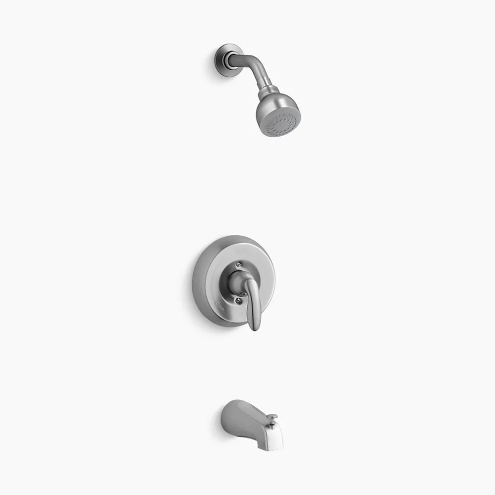 Kohler Coralais® bath and shower trim set with 1.5 gpm showerhead and lever handle for manual mixing valve  K-T15601-4H-G