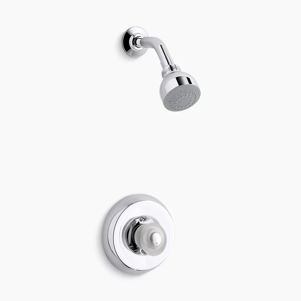 Kohler Coralais® shower trim set with sculptured acrylic handle, valve not included K-T15611-7-CP