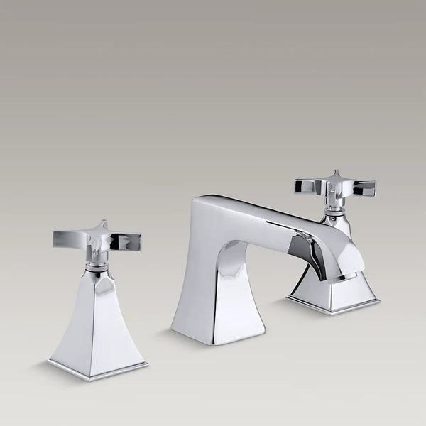 Kohler Memoirs® Stately deck-mount bath faucet trim with non-diverter spout and cross handles, valve not included K-T469-3S-CP