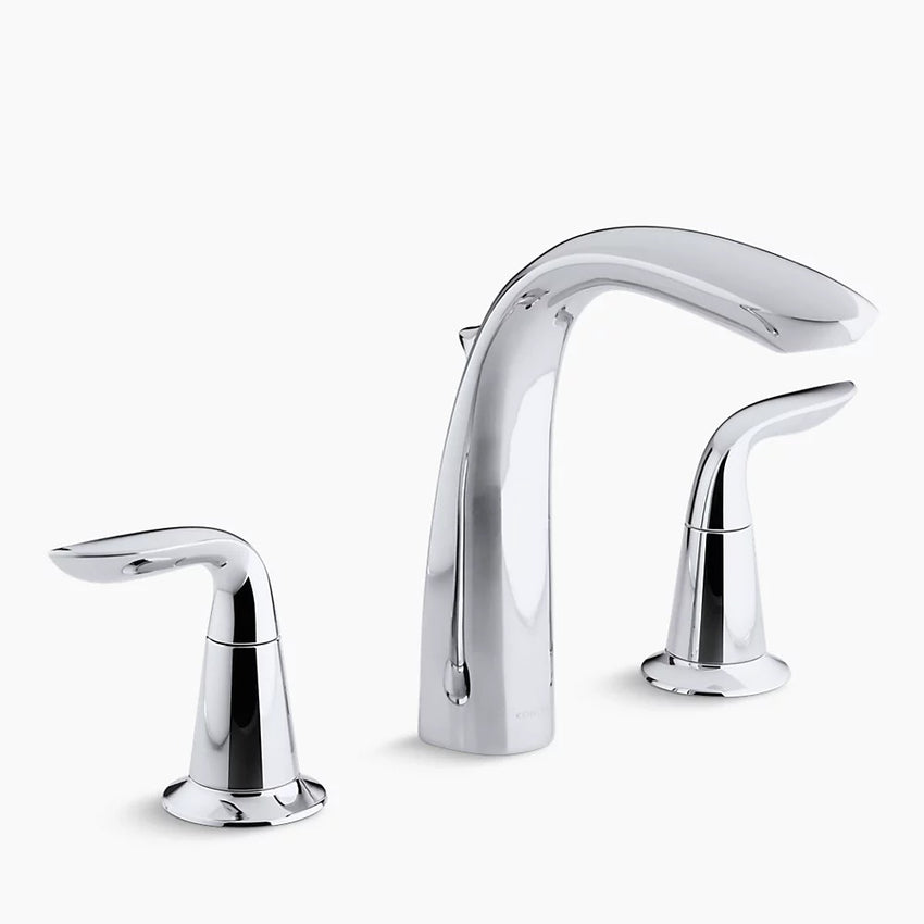 Kohler  Refinia® bath faucet trim with high-arch diverter spout and lever handles, valve not included K-T5324-4-CP
