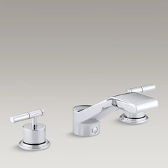 Kohler Taboret® deck-mount bath faucet trim for high-flow valve with 6" bullnose non-diverter spout and lever handles, valve not included K-T8238-4-CP