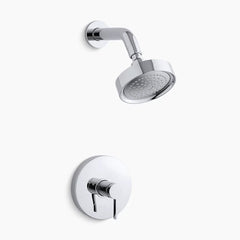 Kohler Stillness® Rite-Temp® pressure-balancing shower faucet trim with lever handle, valve not included  K-T949-4-CP