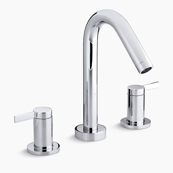 Kohler  Stillness® deck-mount bath faucet trim for high-flow valve with lever handles, valve not included K-T954-4