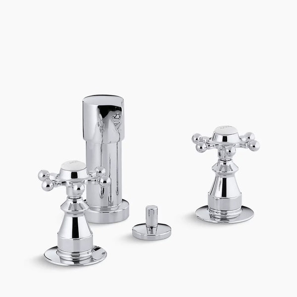 Kohler  Antique Vertical spray bidet faucet with six-prong handles K-142-3