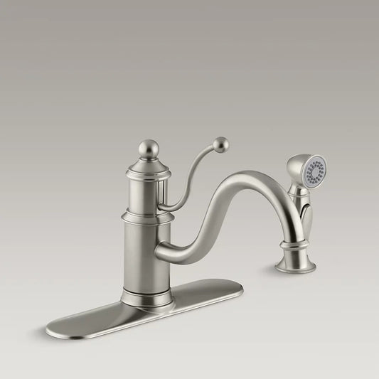 Kohler K-171 Antique SC Kitchen Faucet, Brushed Nickel