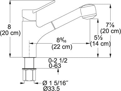 Franke FFPS280 Satin Nickel Pull Out Spray Kitchen Faucet