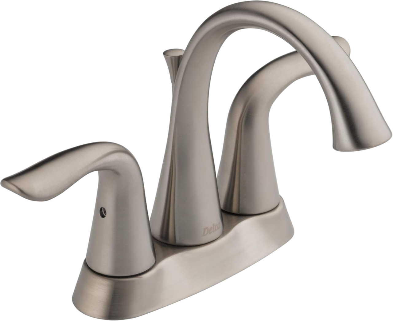 Delta Faucet Lahara Centerset Bathroom Faucet Brushed Nickel, Bathroom Sink Faucet, Diamond Seal Technology, Metal Drain Assembly - Stainless 2538-SSMPU-DST