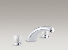 Kohler Coralais® deck-mount bath faucet trim with 8" spout and sculptured acrylic handles, valve not included K-T15290-7-CP