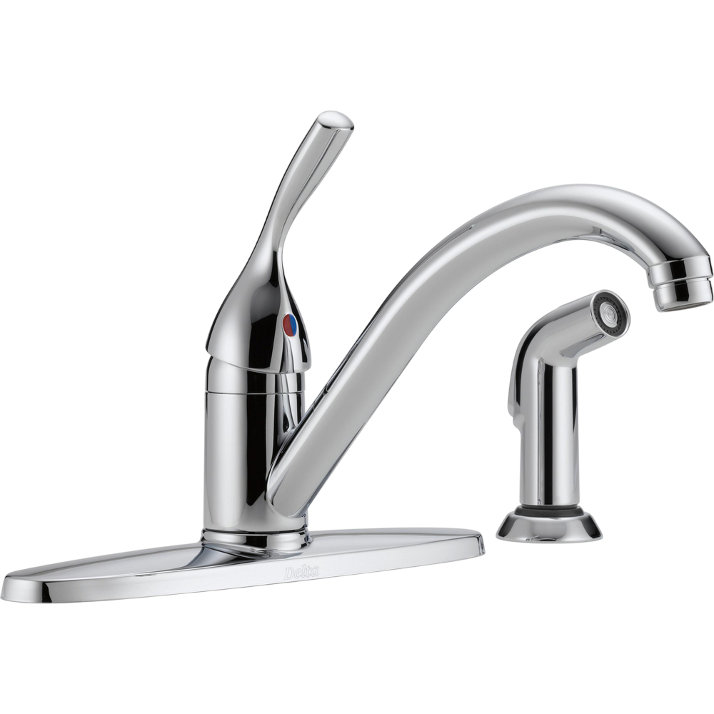 Delta 400-DST Classic Single Handle Kitchen Faucet with Spray Chrome