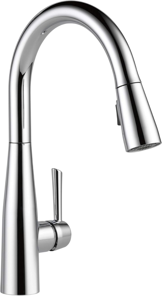 Delta Faucet Essa Kitchen Faucet with Pull Down Sprayer, Kitchen Sink Faucet Chrome Magnetic Docking Spray Head Delta Kitchen Faucet Pull Down Chrome 9113-DST