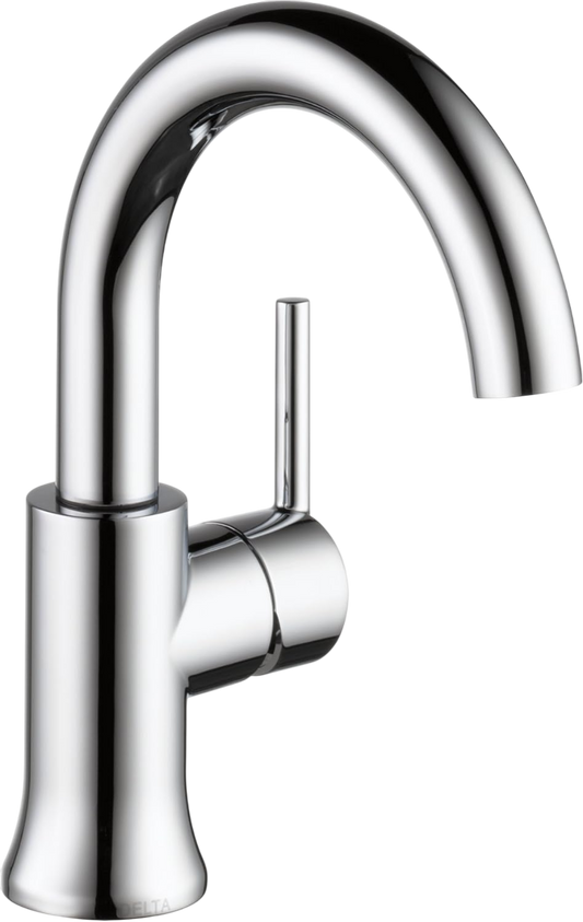 Delta Faucet Trinsic Single Hole Swivel Spout Bathroom Faucet - Chrome Bathroom Sink Faucet -Single Handle Bathroom Faucet - Diamond Seal Technology