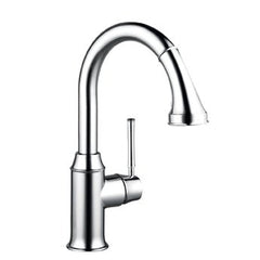 Hansgrohe 04216920 Talis C Prep High Arc Kitchen Faucet with Pull Out Spout - Rubbed Bronze