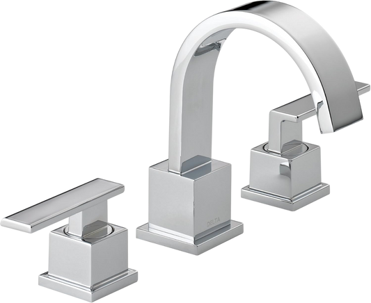 Delta Faucet Vero Widespread Bathroom Faucet Chrome, Bathroom Faucet 3 Hole, Bathroom Sink Faucet,