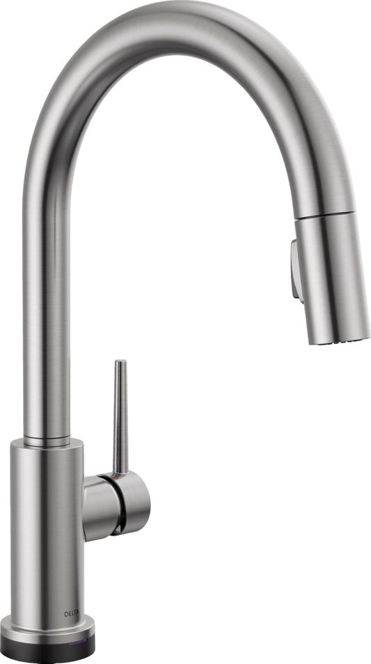 DEL9159TDST  Delta Faucet Trinsic Touch Kitchen Faucet Brushed Nickel, Kitchen Faucets with Pull Down Sprayer - Kitchen Sink Faucet - Touch Faucet for Kitchen Sink