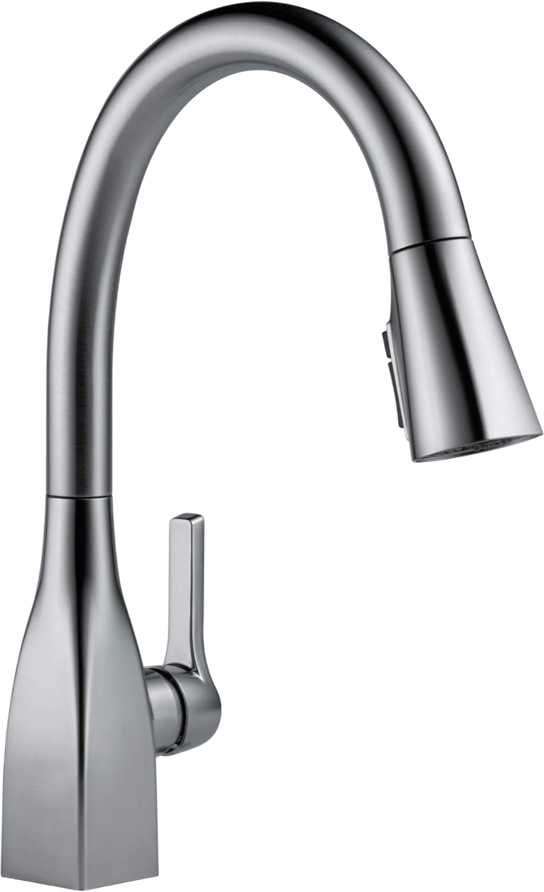 DEL9183ARDST Delta Faucet Mateo Brushed Nickel Kitchen Faucet, Kitchen Faucets with Pull Down Sprayer, Kitchen Sink Faucet, Faucet for Kitchen Sink with Magnetic Docking Spray Head, Arctic Stainless 9183-AR-DST