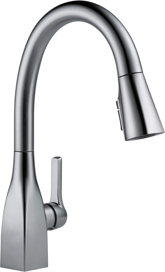 DEL9183ARDST Delta Faucet Mateo Brushed Nickel Kitchen Faucet, Kitchen Faucets with Pull Down Sprayer, Kitchen Sink Faucet, Faucet for Kitchen Sink with Magnetic Docking Spray Head, Arctic Stainless 9183-AR-DST