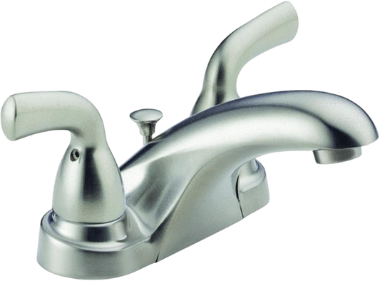 DELTA B2510LF-SS Foundations 2 Handle Centerset Bathroom Faucet -  4.31 x 6.00 x 4.31 inches - Stainless